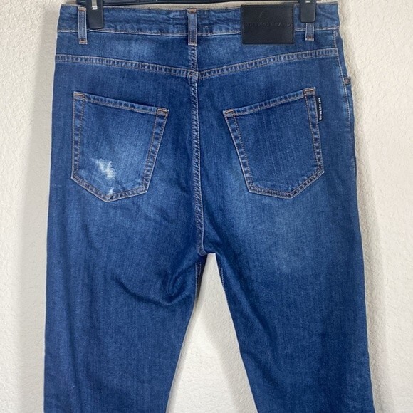 Italian why not brand Memphis distressed 33 womens stretchy Jean pants - Picture 9 of 12